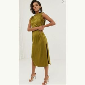 Satin midi dress